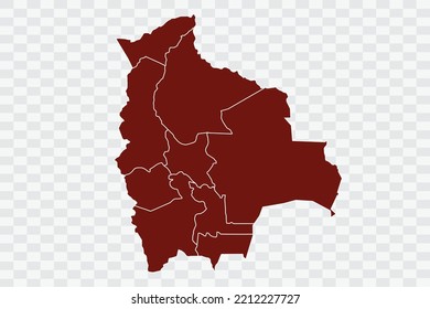 Bolivia Map burnt brown Color on White Background quality files Color (701205) png