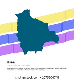 Bolivia map design with white background vector