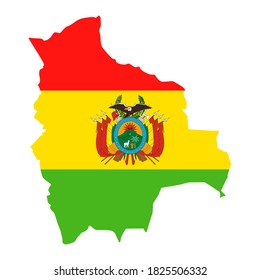 High Resolution Bolivia Map Country Flag Stock Vector (Royalty Free ...