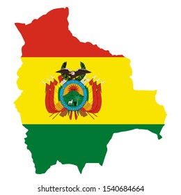 Bolivia map flag Vector illustration eps 10