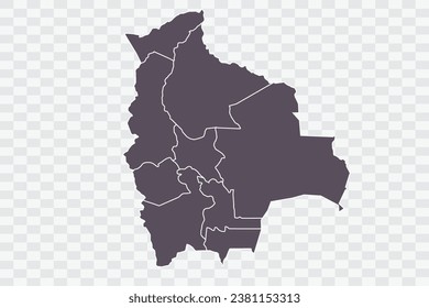 Bolivia Map Graphite Color on White Background quality files Png