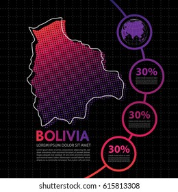  Bolivia map infographic design template