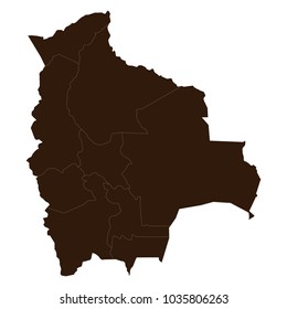 Bolivia map on white background vector.