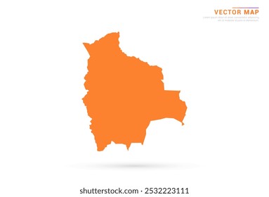 Bolivia Map - estilo abstrato laranja isolado no vetor de fundo branco.