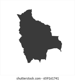 Bolivia map vector. / Boliviamap.
