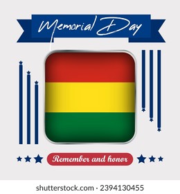 Bolivia Memorial Day Vector Illustración
