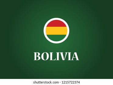 Bolivia national flag circle shape country emblem state symbol 