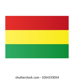 Bolivia national flag on white background texture. Vector illustration state symbol.