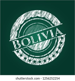 Bolivia on chalkboard