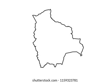 Bolivia Outline Map National Borders Stock Vector Royalty Free   Bolivia Outline Map National Borders 260nw 1159323781 