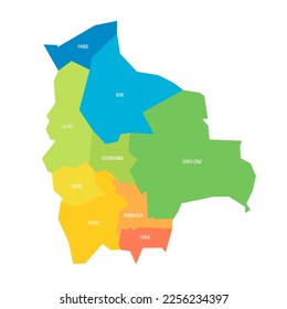 Bolivia political map of administrative divisions