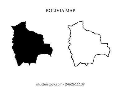 Bolivia region country map vector