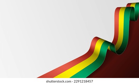 Bolivia ribbon flag background. Element of impact for the use you want to make of it.