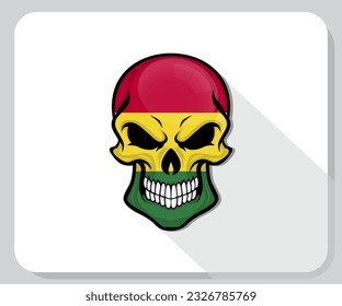 Bolivia Skull Flag Pride Icon
