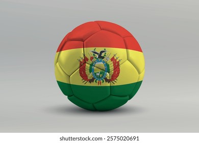 Bolivia soccer ball featuring the national flag design on a gray background