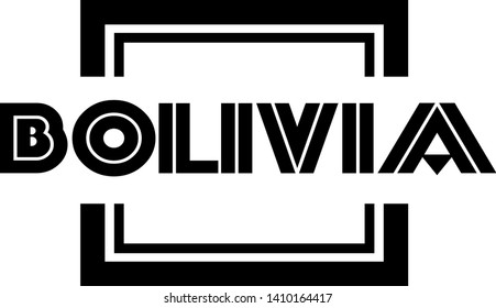 BOLIVIA stamp on white isolated