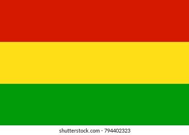 Bolivia state flag. Vector illustration.