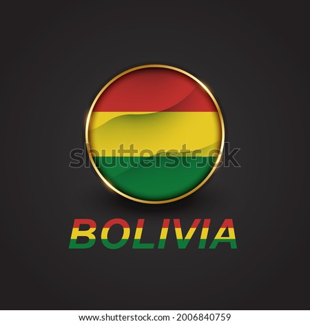 Bolivia text effect style - Editable text effect vector illustration. Bolivia 3d Flag - Copa America 2021 Finalists