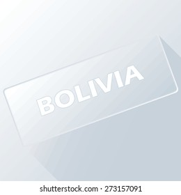 Bolivia unique button for any design. Vector illustration