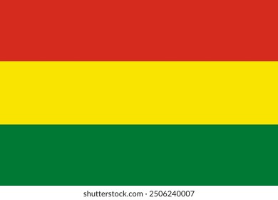 Bolivia vector flag. Accurate dimensions and official colors. This file is suitable for digital editing and printing of any size.