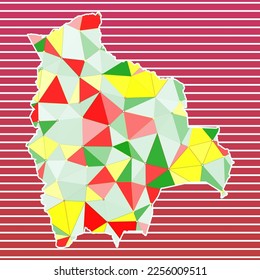 Bolivia vector illustration. Bolivia design on gradient stripes background. Technology, internet, network, telecommunication concept. Authentic vector illustration.