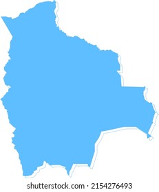 Bolivia vector map.Hand drawn minimalism style.