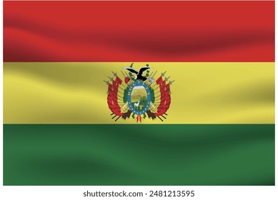 Bolivian flag and Bolivia's crisis situation