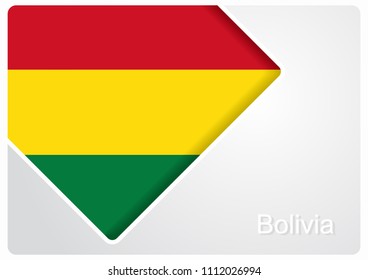 Bolivian flag design background layout. Vector illustration.