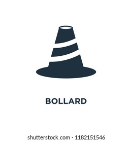 Bollard icon. Black filled vector illustration. Bollard symbol on white background. Can be used in web and mobile.
