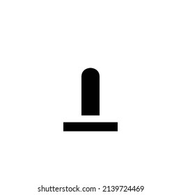 Bollardsymbol. Flaches Design einzeln auf weißem Hintergrund.