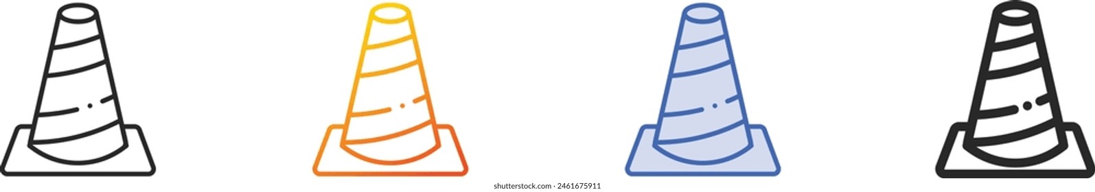bollard icon.Thin Linear, Gradient, Blue Stroke and bold Style Design Isolated On White Background