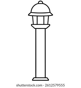 bollard light vector on a white background