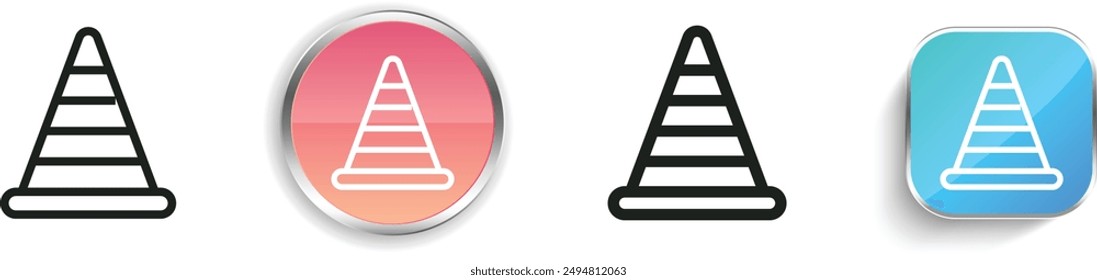 bollards icon. Thin Linear, Regular and Button Style Design Isolated On White Background