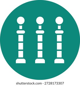 Bollards Vector Icon Design Illustration