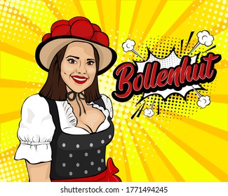 Bollenhut girl pop art. Germany.
