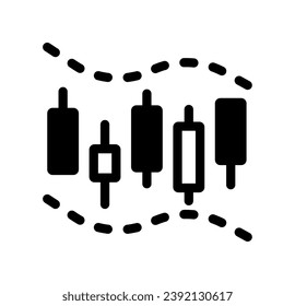 Bollinger bands vector icon illustration