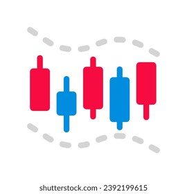 Bollinger bands vector icon illustration