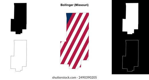 Bollinger County (Missouri) outline map set
