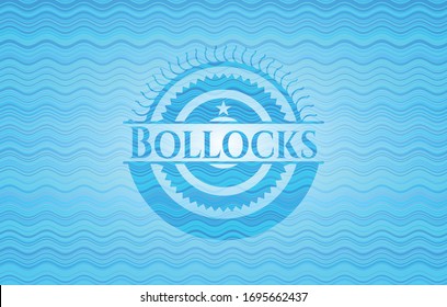 Emblema del estilo de representación de agua de Bollocks. Ilustración vectorial. Detallado.