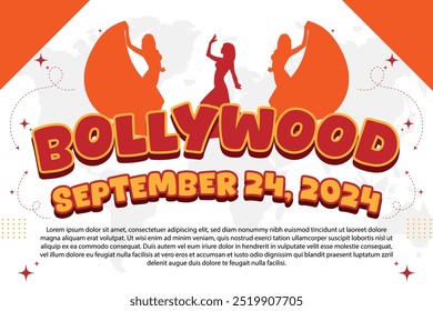 Bollywood Day – September 24, 2024, Attractive design, can be used on all social media platforms, beautiful color combination, get it now for the first purchase.