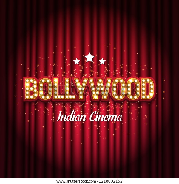 Bollywood Indian Cinema Movie Banner Poster Stock Vector (Royalty Free