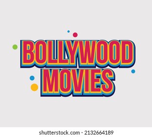 Bollywood Movies Logo Illustration Typography 