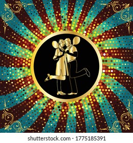 Bollywood star vector art  background