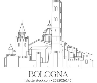 Bologna City Line Draw Simple Minimalist