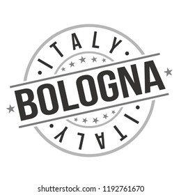 Bologna Italy Europe Quality Original Stamp Design Vector Art Tourism Souvenir Round