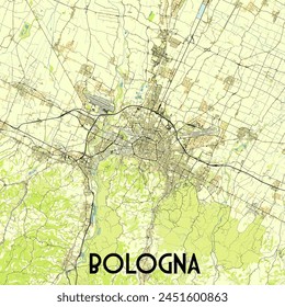 Bolonia Italia mapa poster art