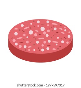 Bologna sausage icon. Bologna or Boiled Sausage icon. Meat Product Vector Illustration.