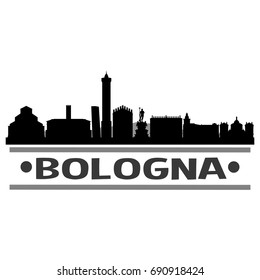 Bologna Skyline Silhouette City Vector Design Art