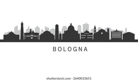 Bologna Skyline Silhouette Cityscape Minimalist City.