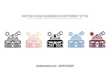 Bolshoi Theatre icon design with white background stock illustration